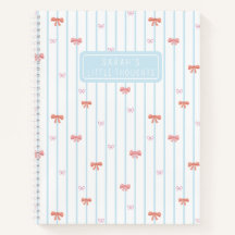 Sweet Ribbon Memories Custom Notebook