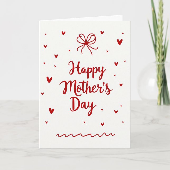 Sweet Ribbon Mothers Day Card (Front)
