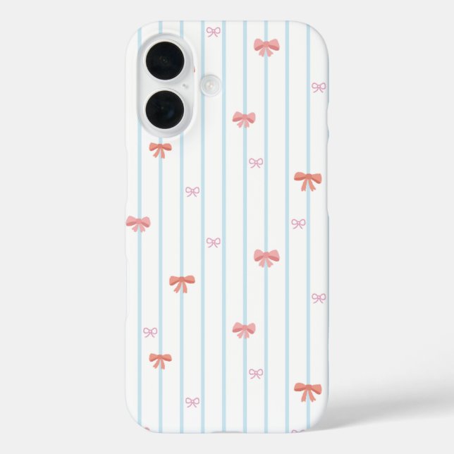 Sweet Ribbon Stripe iPhone Case (Back)