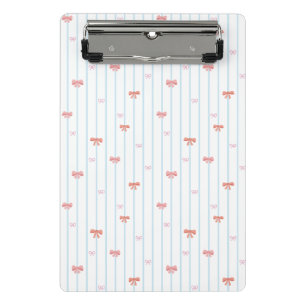Sweet Ribbon Stripe personalized mini Clipboard