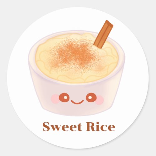 Sweet Rice pudding Arroz Con Leche Mexicano  Classic Round Sticker