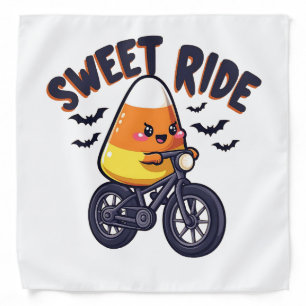 Sweet Ride Funny Candy Corn Biking Halloween  Bandana