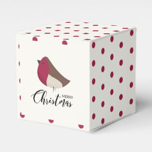 Sweet Robin and Red Bow Favor Boxes