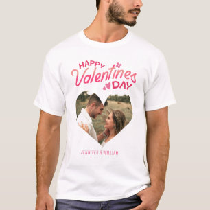 Sweet Romance Pink Heart Photo Valentine Day T-Shirt