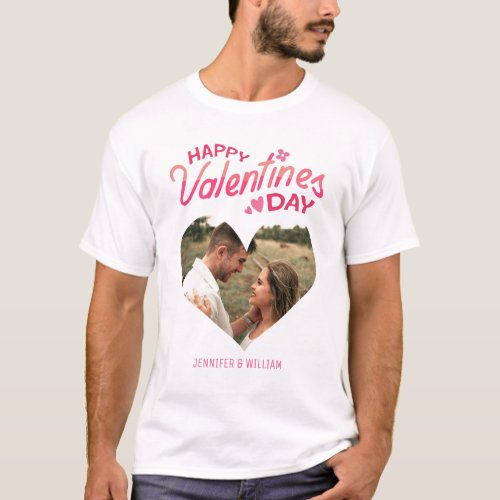 Sweet Romance Pink Heart Photo Valentine Day T_Shirt