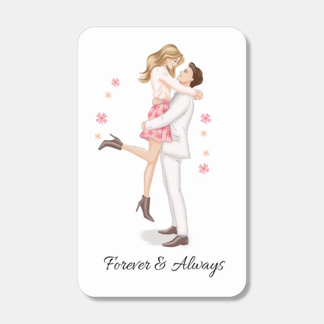 Sweet Romantic Couple Love Postcard Matchboxes (Front)