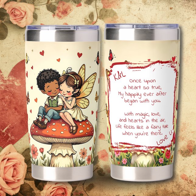 Sweet Romantic Fairies and Love Poem Insulated Tumbler (Creator Uploaded)