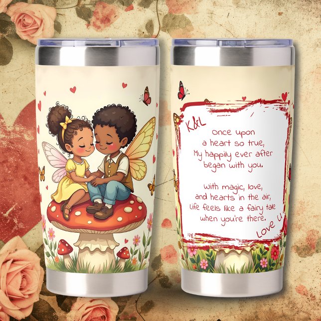 Sweet Romantic Fairies and Love Poem Insulated Tumbler (Creator Uploaded)