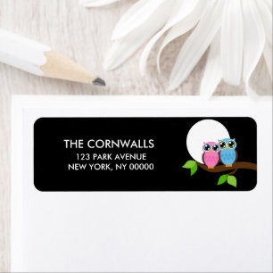 Sweet Romantic Owls Label