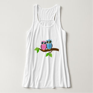 Sweet Romantic Owls Tank Top
