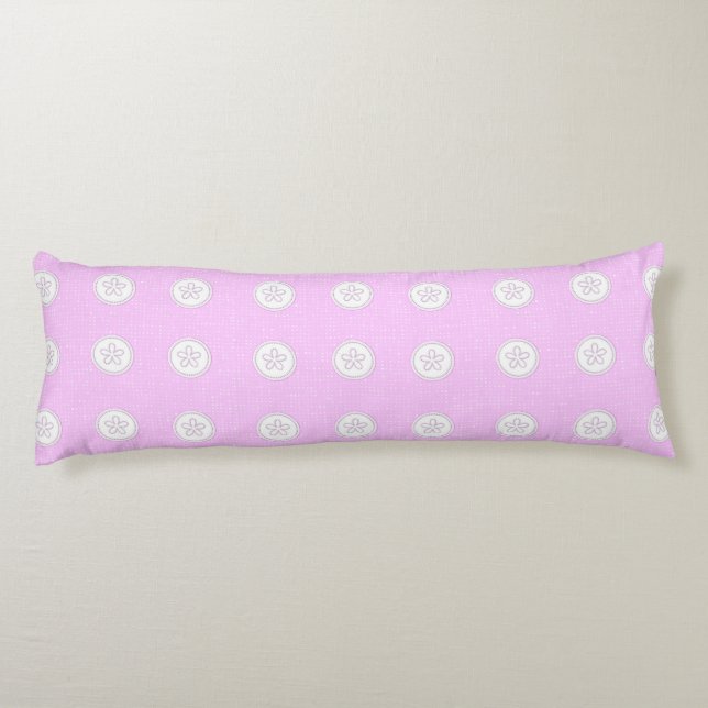 sweet romantic pink wallpaper body pillow (Back)