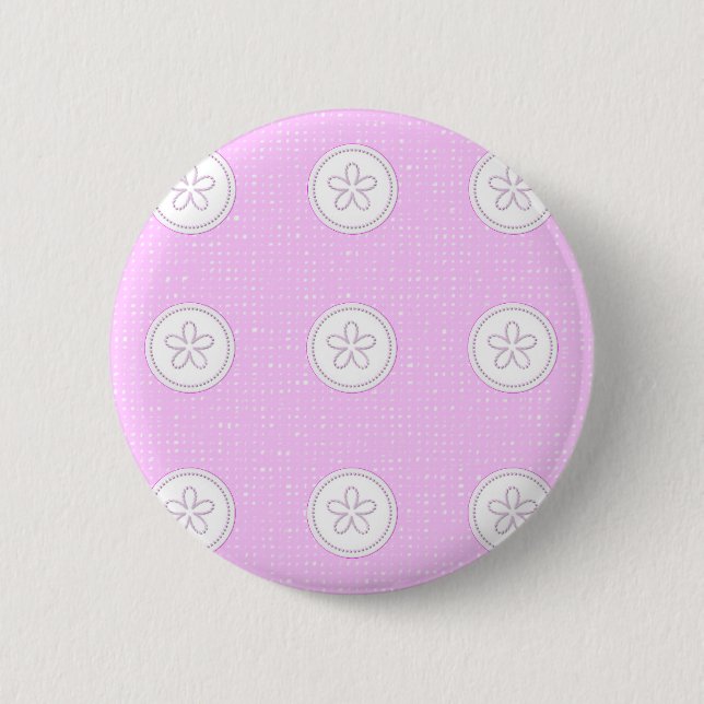 sweet romantic pink wallpaper pinback button (Front)