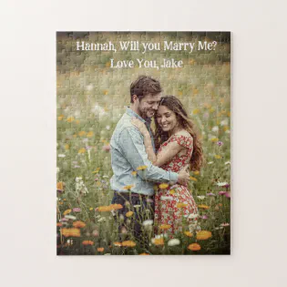 Sweet Romantic Proposal | Personalized Photo Jigsaw Puzzle