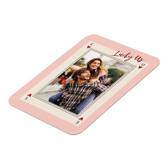 Sweet Romantic Retro Valentine's Gifts Photo Magnet (Left Side)