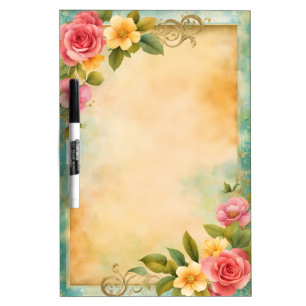 Sweet Romantic Roses Dry Erase Board
