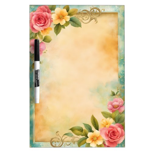 Sweet Romantic Roses Dry Erase Board