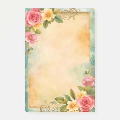 Sweet Romantic Roses Post_it Notes