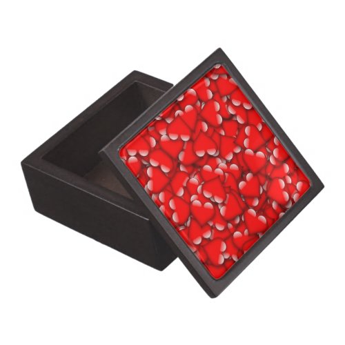 Sweet Romantic Valentine Love Hearts Red Gift Box