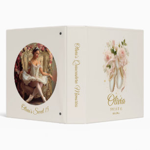 Sweet Rosé Ballet Soirée, custom 3 Ring Binder