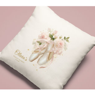 Sweet Rosé Ballet Soirée, custom Throw Pillow