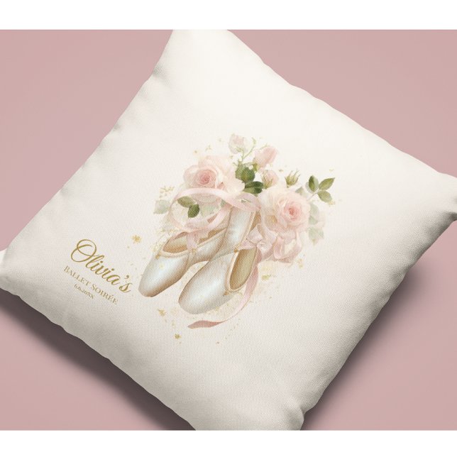 Sweet Rosé Ballet Soirée, custom Throw Pillow (Creator Uploaded)