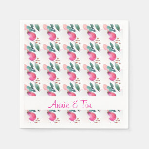 Sweet rose bud art napkins