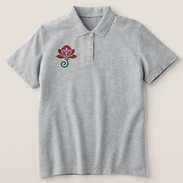 Sweet Rose Patch  Embroidered Shirt (Design Front)