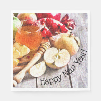 Sweet Rosh Hashanah with Rustic Apples and Honey Napkins