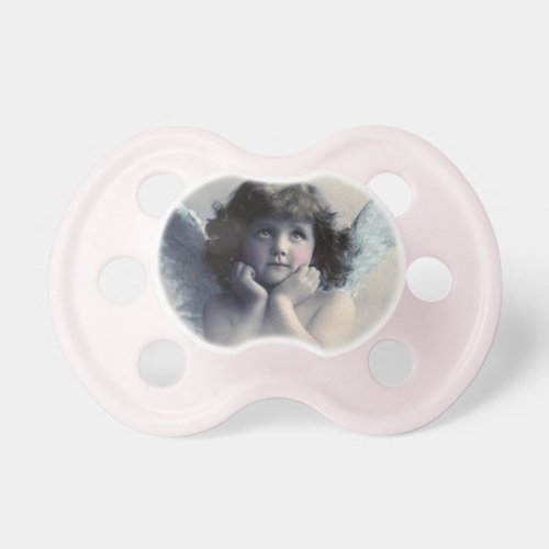 Sweet Rosy Cheeked Vintage Angel in the Clouds Pacifier