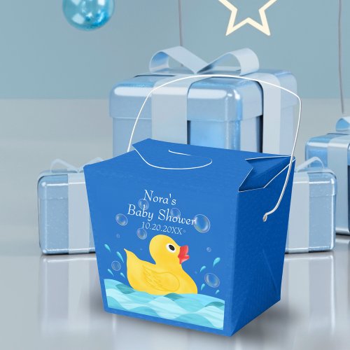 Sweet Rubber Ducky Bubbles Baby Shower Favor Boxes