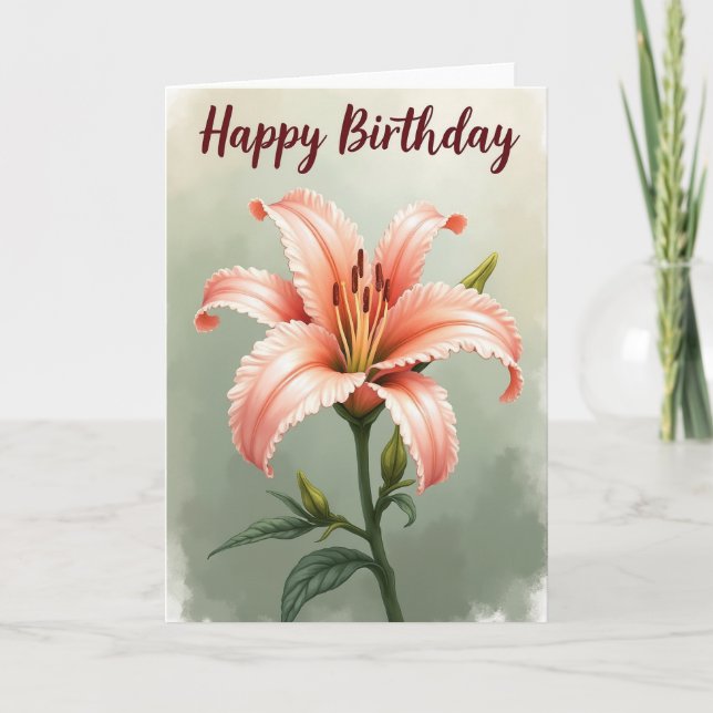 Sweet Ruffled Birthday Card (Front)