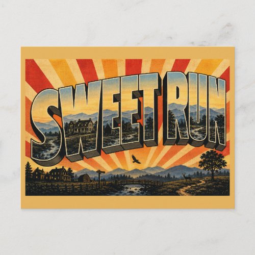 Sweet Run State Park VA Mountains Streams Art Postcard