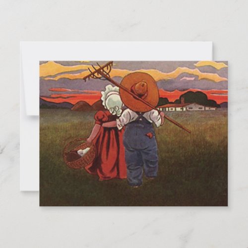 SWEET RURAL COUPLES IMAGE ANNIVERSARY INVITATIONS