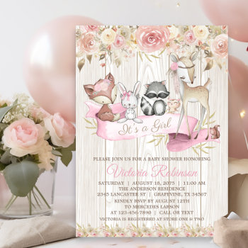 Sweet Rustic Forest Woodland Animal Baby Shower Invitation by The_Baby_Boutique at Zazzle