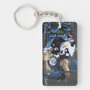 Sweet Sad Panda Found A Buddy Keychain
