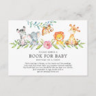 Sweet Safari Animals Baby Shower Book for Baby