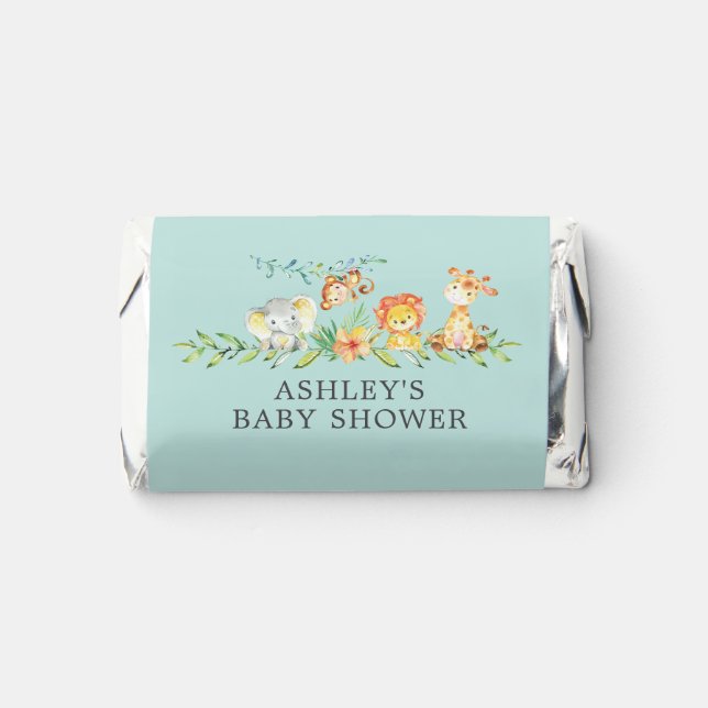Sweet Safari Animals Baby Shower  Hershey's Miniatures (Front)