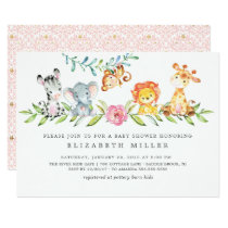 Sweet Safari Animals Baby Shower Invitation Sweet Safari Animals Baby Shower Invitation