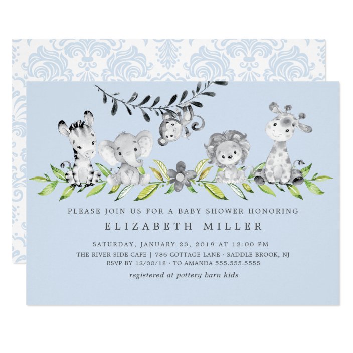 zazzle safari baby shower invitations