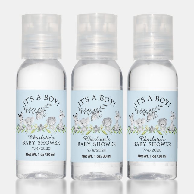 Sweet Safari Animals It' a Boy Hand Sanitizer (Set)