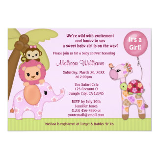 safari baby invitations