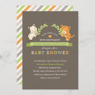 Sweet Safari Baby Shower Invite