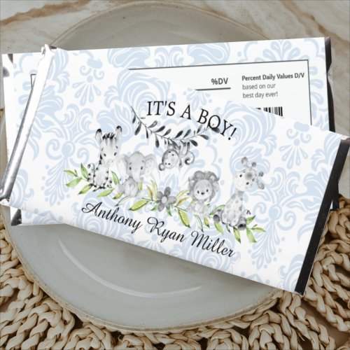 Sweet Safari Birth Announcement Hershey Bar Favors