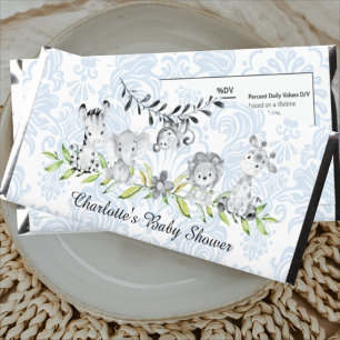 Sweet Safari Boys Baby Shower Hershey Bar Favors