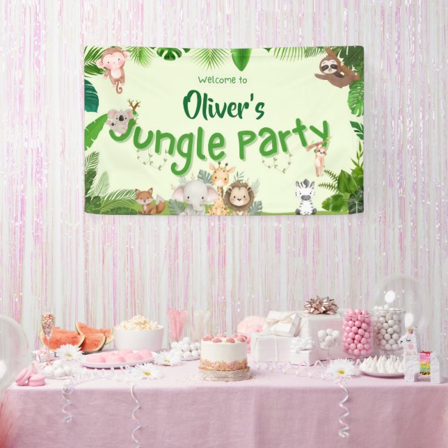 Sweet & Safari Customizable Banner (Party)