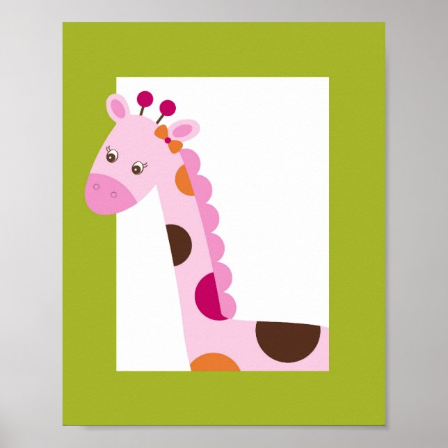 Sweet Safari Jungle Animal Nursery Wall Art Print (Front)