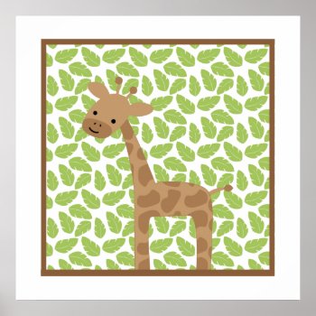 Sweet Safari Little Giraffe Nursery Wall Art by bellababydesigns at Zazzle