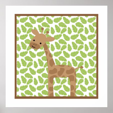 Sweet Safari Little Giraffe Nursery Wall Art