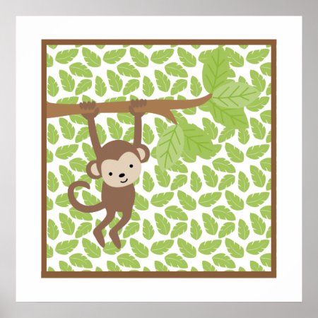 Sweet Safari Little Monkey Nursery Wall Art
