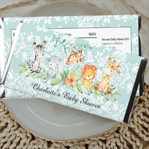 Sweet Safari Neutral Baby Shower Hershey Bar Favors